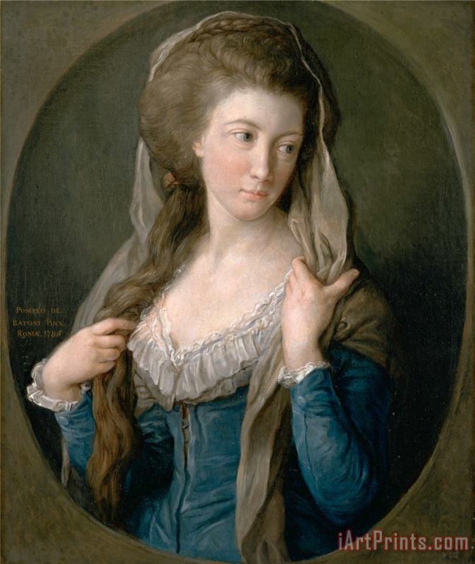 Pompeo Batoni Portrait of a Woman, Traditionally Identified As Margaret Stuart, Lady Hippisley Art Painting