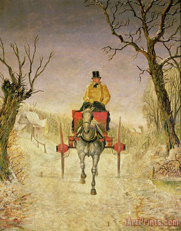 R R Ripley Mail Cart Christmas Art Painting