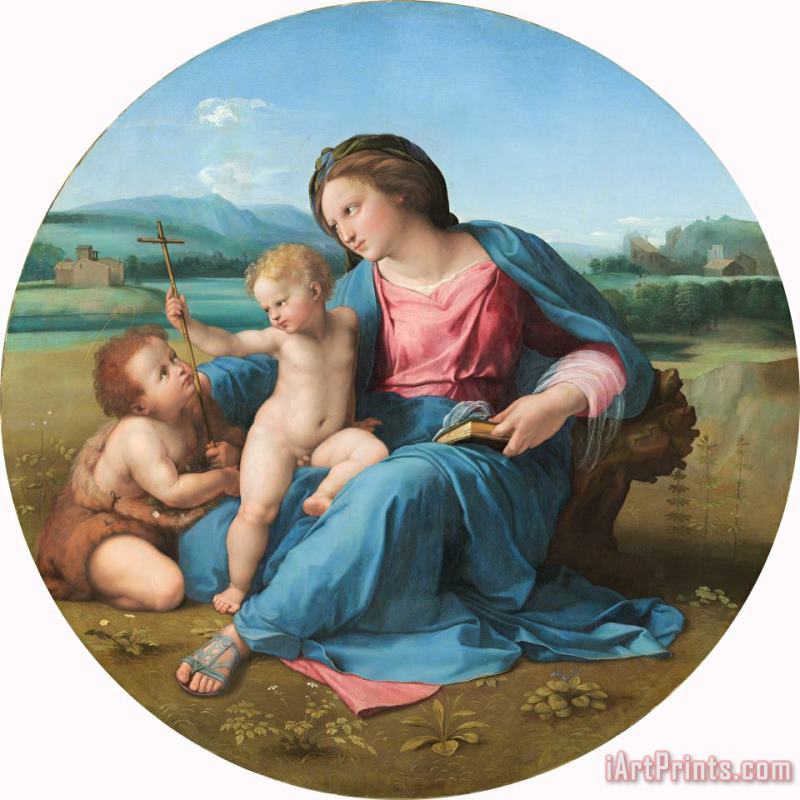 Raffaello Sanzio of Urbino The Alba Madonna Art Print