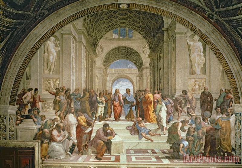 Raphael School of Athens from the Stanza della Segnatura Art Painting
