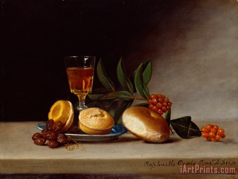 Raphaelle Peale Still Life with a Wine Glass Art Painting