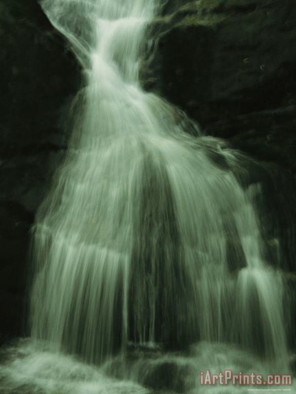 Raymond Gehman Crabtree Falls Cascades Over Rock Into a Woodland Pool Art Painting