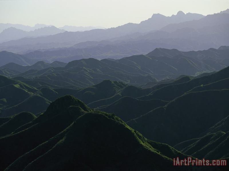 Raymond Gehman Panoramic View of Mountains Near The Beijing Hebei Border Art Painting