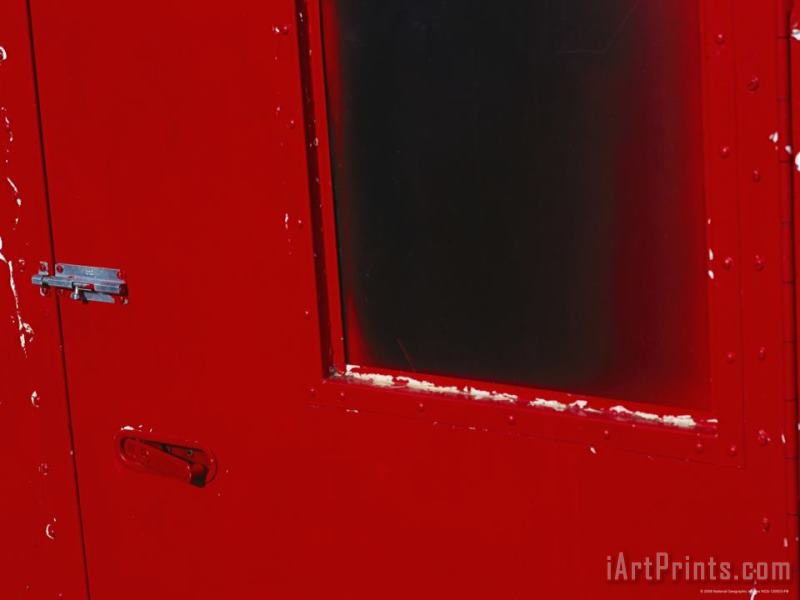 Raymond Gehman The Red Door of a Fuel Shed Art Painting