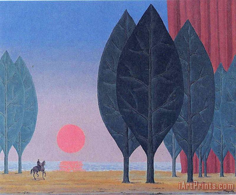 Forest of Paimpont 1963 painting - rene magritte Forest of Paimpont 1963 Art Print