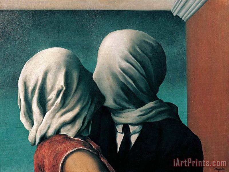 rene magritte The Lovers 1928 Art Print