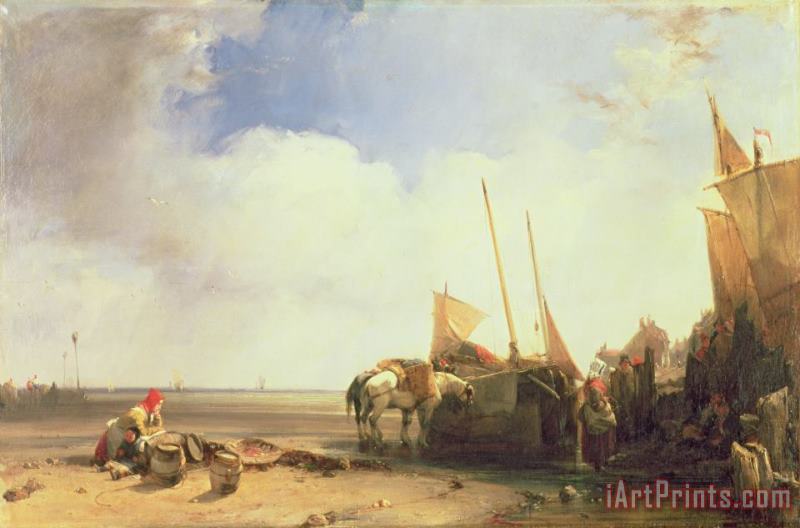 Richard Parkes Bonington Coastal Scene in Picardy Art Print