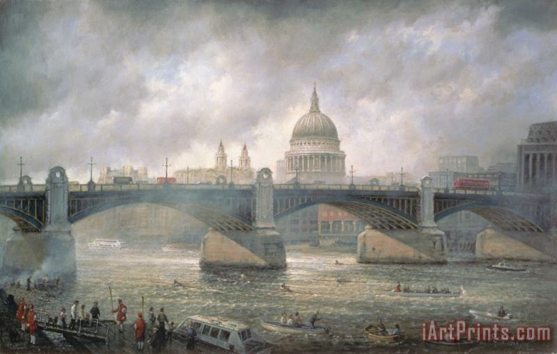 Richard Willis St. Paul's Cathedral From The Southwark Bank Art Painting