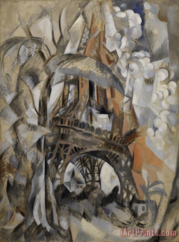 Robert Delaunay Eiffel Tower with Trees (tour Eiffel Aux Arbres) Art Painting