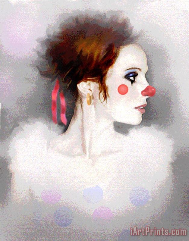 Lady Clown painting - Robert Foster Lady Clown Art Print