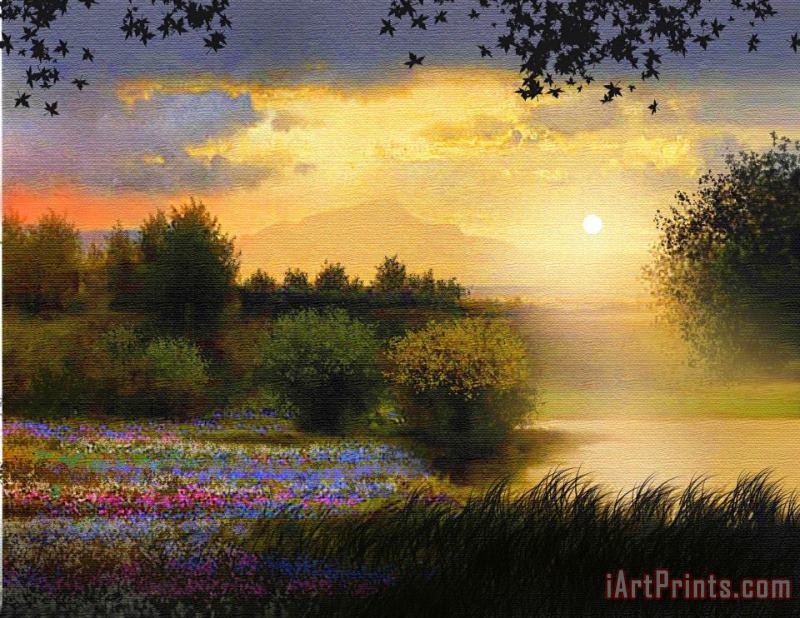 Meadow Light painting - Robert Foster Meadow Light Art Print