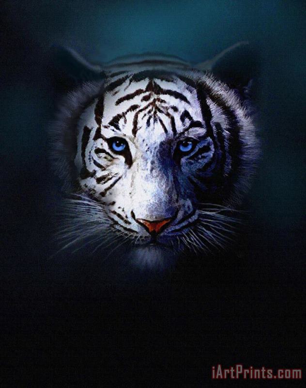 Tiger Eyes painting - Robert Foster Tiger Eyes Art Print