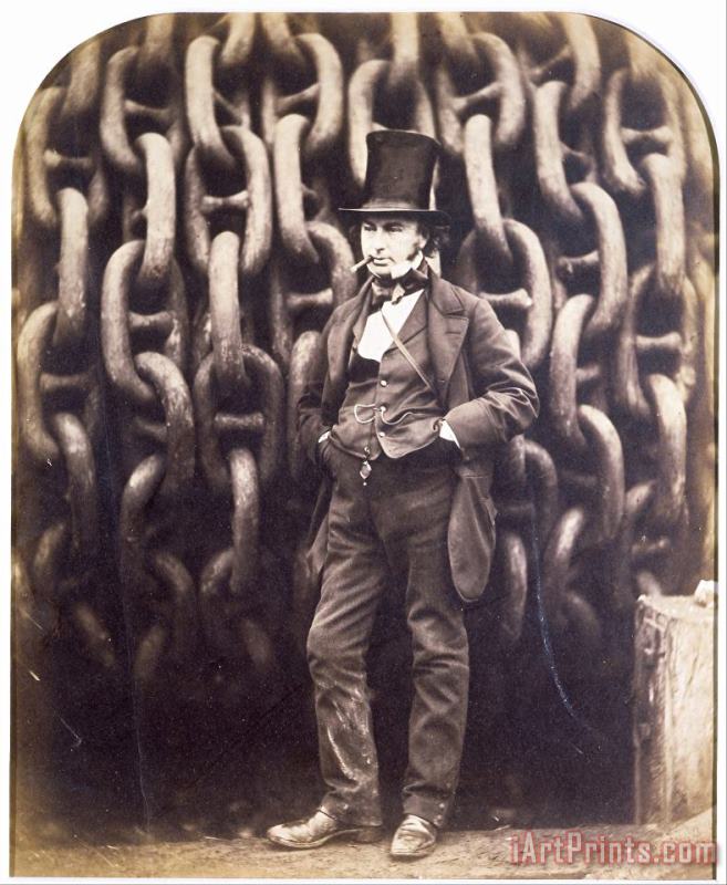 Robert Howlett Isambard Kingdom Brunel And The Launching Chains of The Great Eastern Art Print