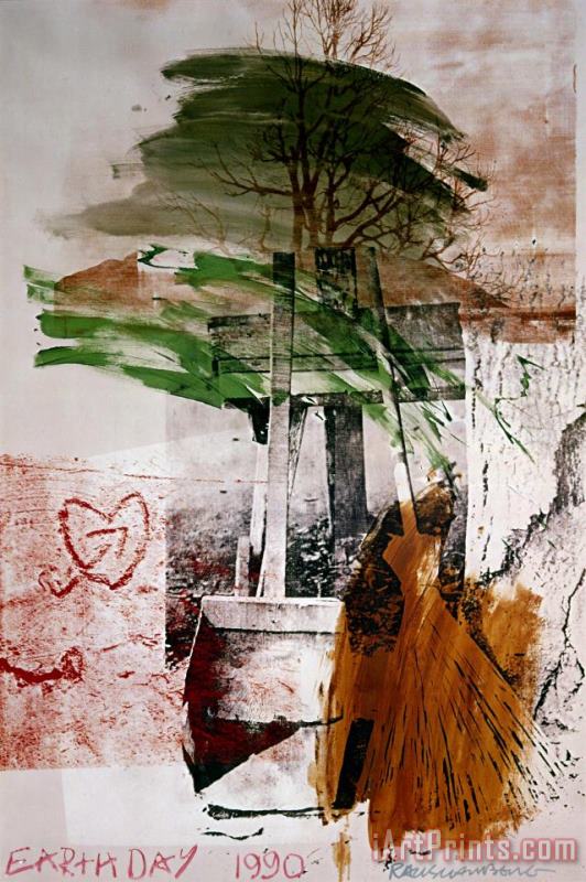 Earth Day, 1990 painting - Robert Rauschenberg Earth Day, 1990 Art Print