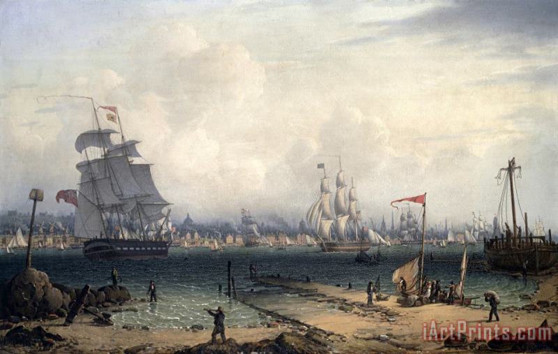 Robert Salmon View of Liverpool, From Cheshire Art Painting