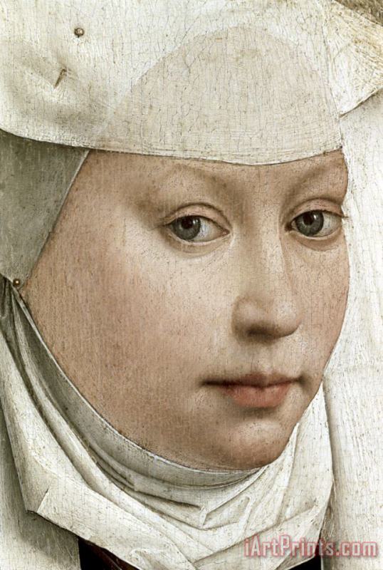 Detail of Portrait of a Young Woman painting - Rogier van der Weyden Detail of Portrait of a Young Woman Art Print