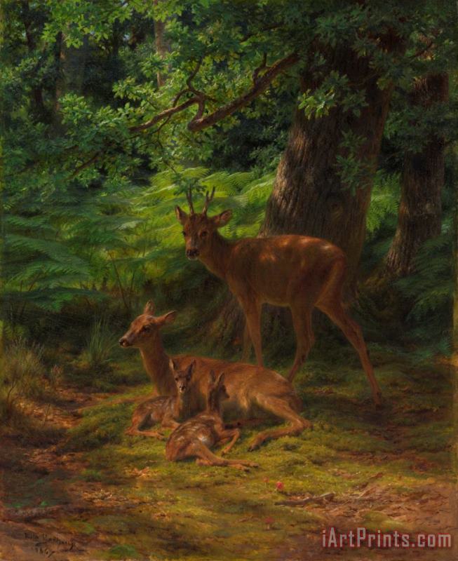 Deer in Repose painting - Rosa Bonheur Deer in Repose Art Print