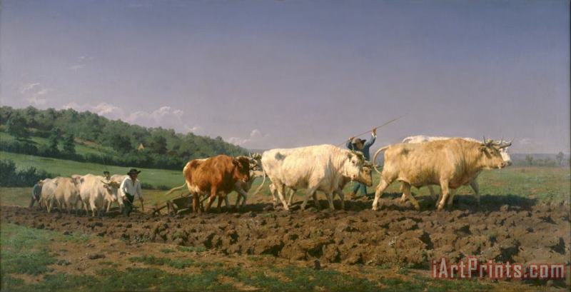 Rosa Bonheur Ploughing in Nevers Art Painting