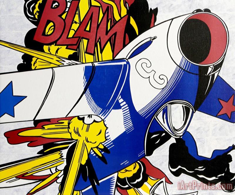 Blam, 1990 painting - Roy Lichtenstein Blam, 1990 Art Print