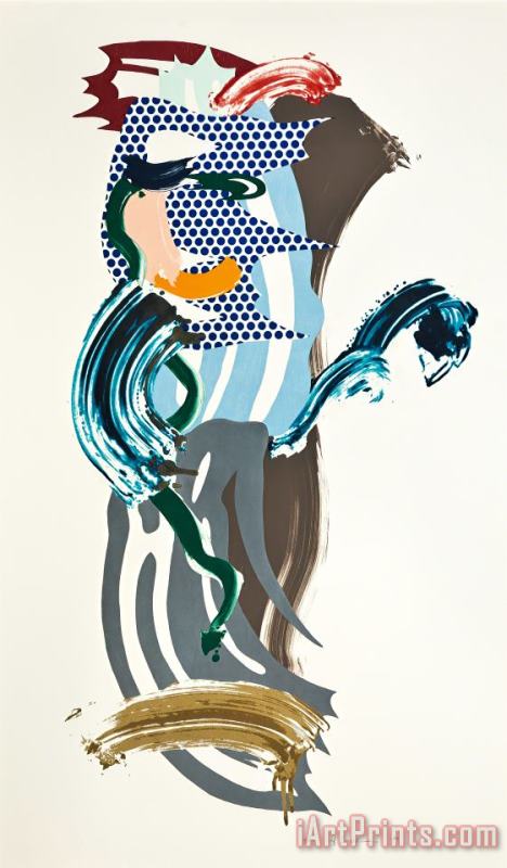 Roy Lichtenstein Blue Face, From Brushstroke Figures, 1989 Art Print