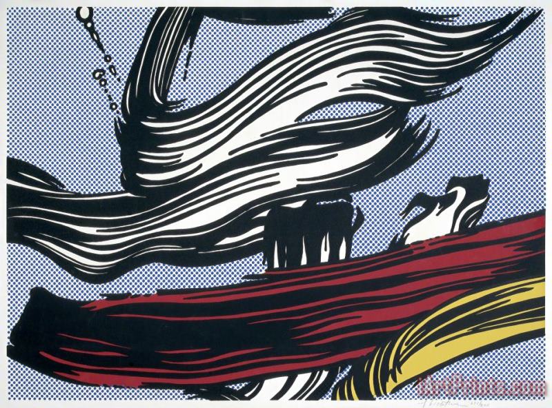 Brushstrokes, 1967 painting - Roy Lichtenstein Brushstrokes, 1967 Art Print