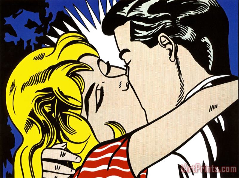 Roy Lichtenstein Kiss Ii C 1962 Art Print