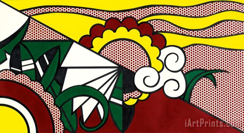 Roy Lichtenstein Leda And The Swan (study) Art Print