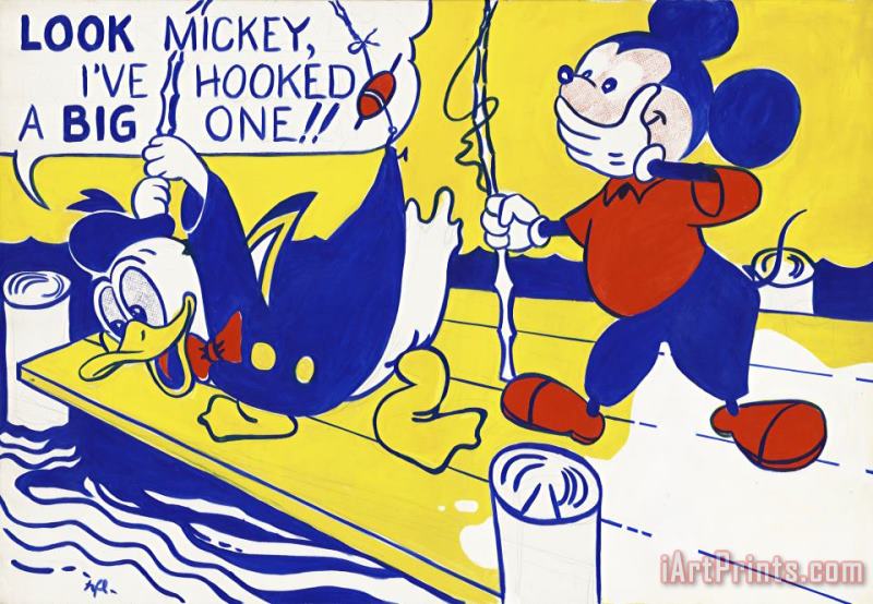Roy Lichtenstein Look Mickey Art Print