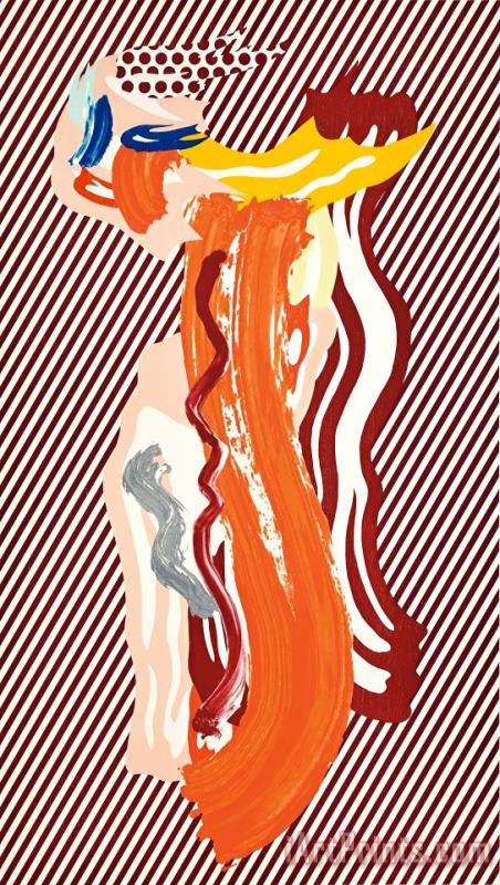 Nude, From Brushstroke Figure Series, 1989 painting - Roy Lichtenstein Nude, From Brushstroke Figure Series, 1989 Art Print