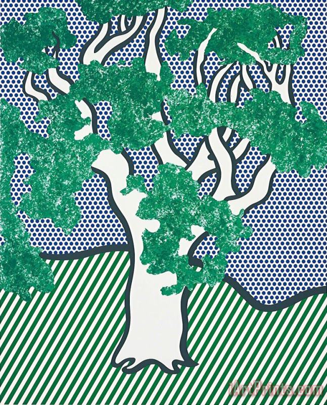 Rain Forest, From Columbus in Search of a New Tomorrow, 1992 painting - Roy Lichtenstein Rain Forest, From Columbus in Search of a New Tomorrow, 1992 Art Print