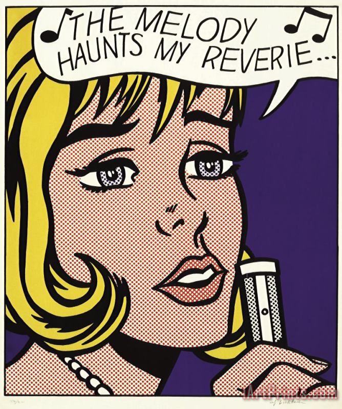 Reverie 1965 painting - Roy Lichtenstein Reverie 1965 Art Print
