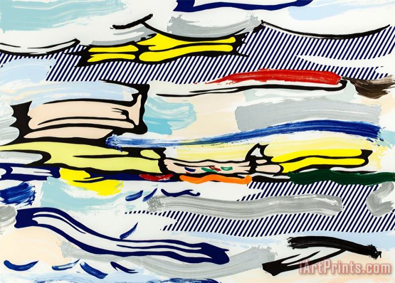 Roy Lichtenstein Seascape (from The Landscapes Series), 1985 Art Painting