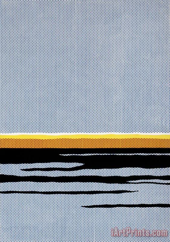 Roy Lichtenstein Seascape C.1965 Art Painting