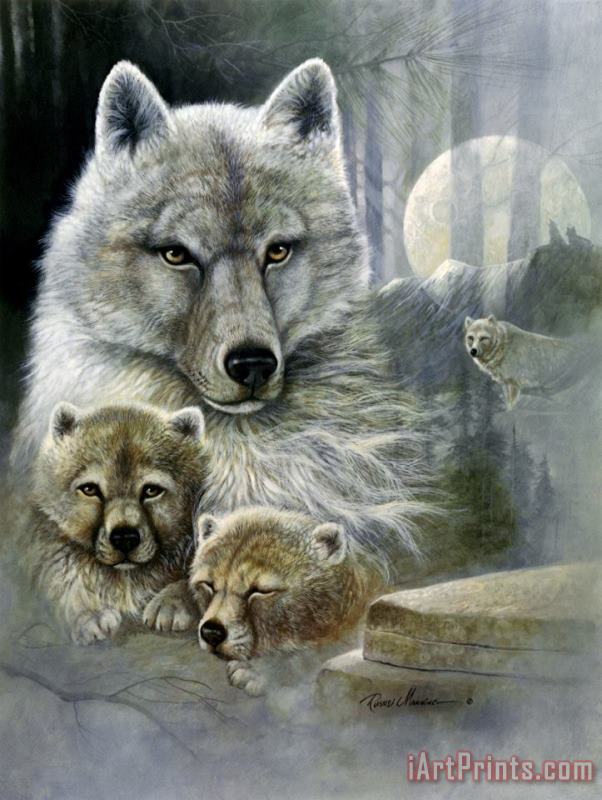 Mother's Protective Care painting - Ruane Manning Mother's Protective Care Art Print