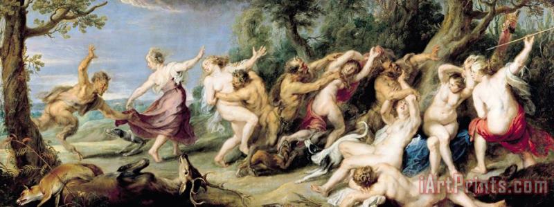 Rubens Diana and her Nymphs Surprised by Fauns Art Print