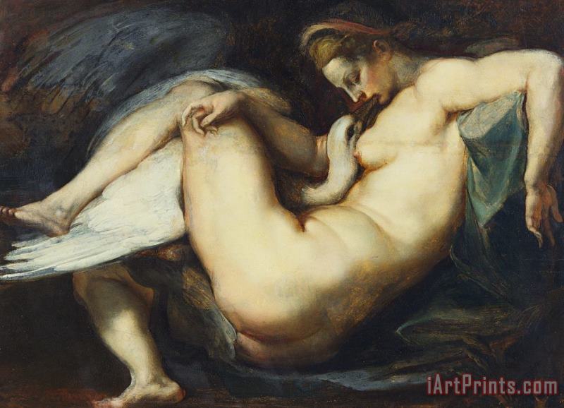 Leda And The Swan painting - Rubens Leda And The Swan Art Print