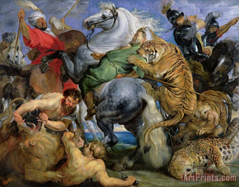 Rubens The Tiger Hunt Art Painting