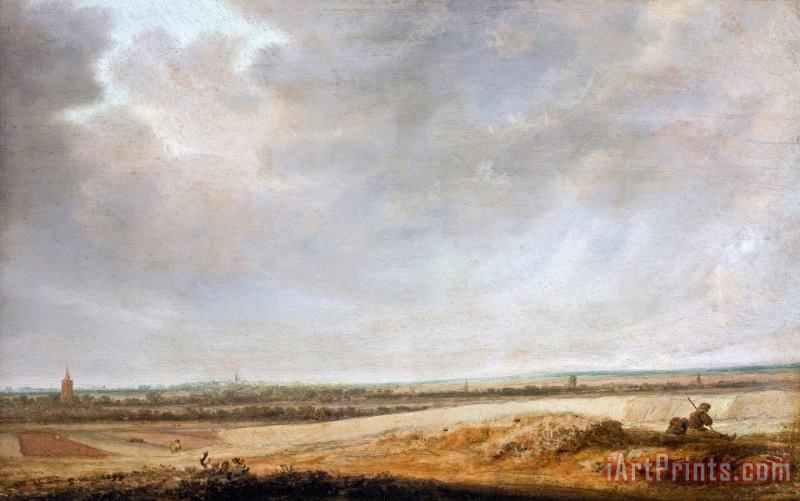 Landscape with Cornfields painting - Salomon van Ruysdael Landscape with Cornfields Art Print