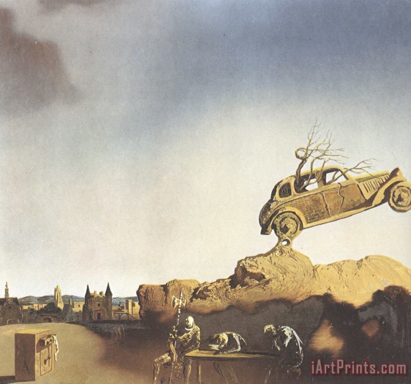 Apparition of The Town of Delft painting - Salvador Dali Apparition of The Town of Delft Art Print