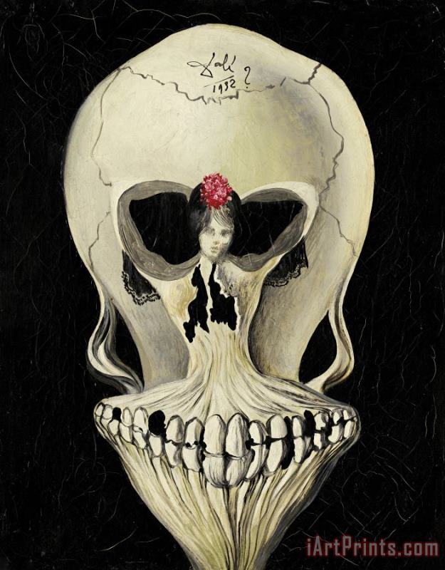 Salvador Dali Ballerine En Tete De Mort Art Print