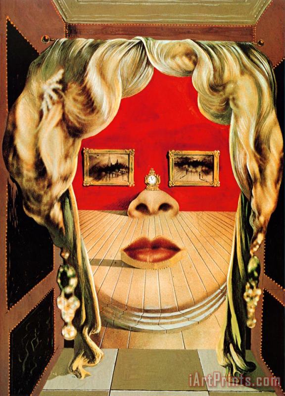 Face of Mae West C 1935 painting - Salvador Dali Face of Mae West C 1935 Art Print