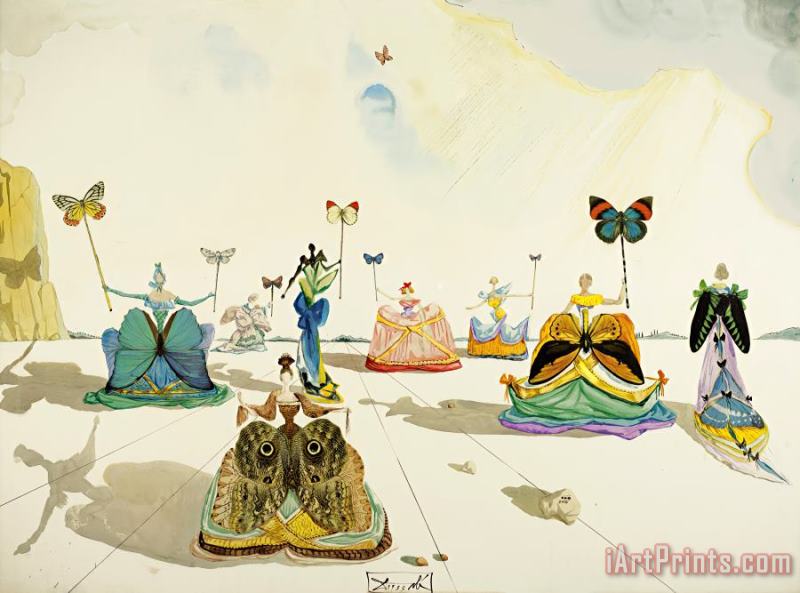 Salvador Dali Femmes Aux Papillons, 1953 Art Print