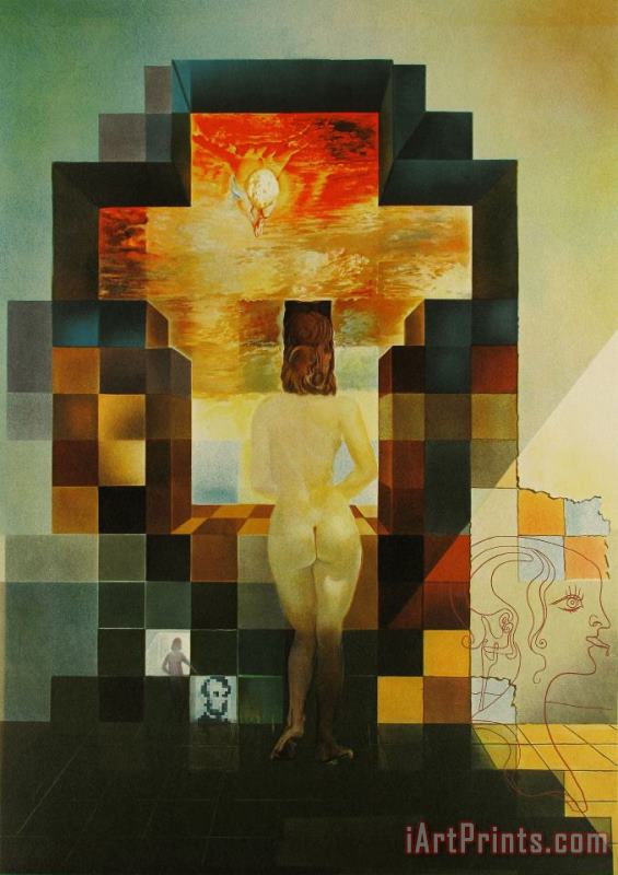 Salvador Dali Lincoln in Dali Vision Art Painting