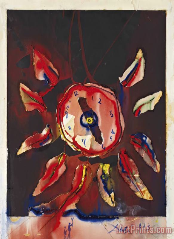 Salvador Dali Reloj Floral, 1973 Art Painting