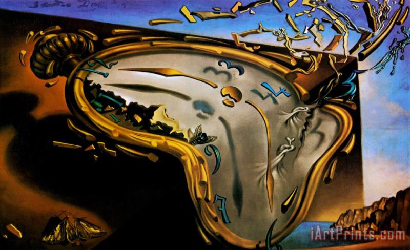 Salvador Dali Soft Watch at The Moment of First Explosion C 1954 Art Painting