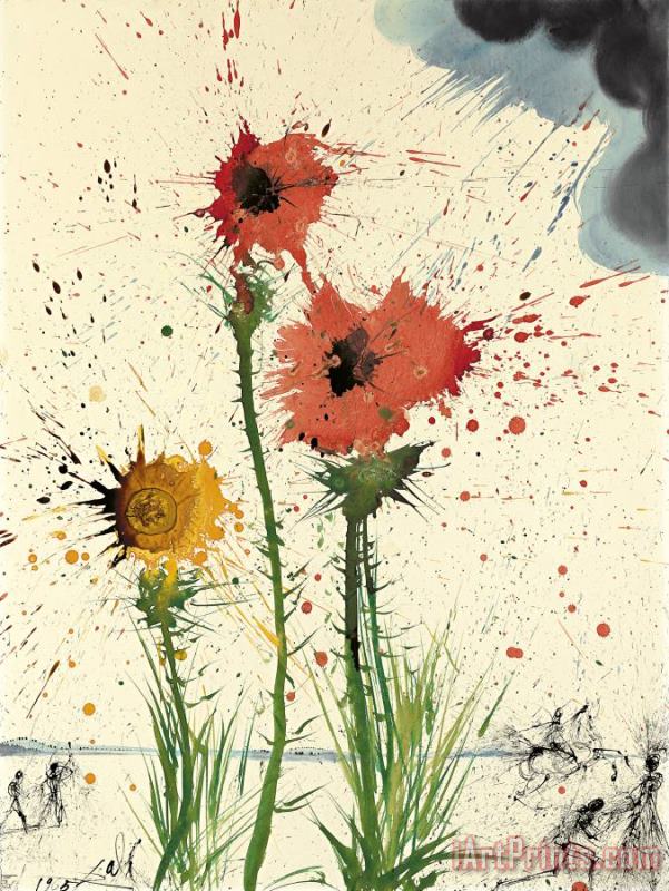 Salvador Dali Spring Explosive, 1965 Art Painting