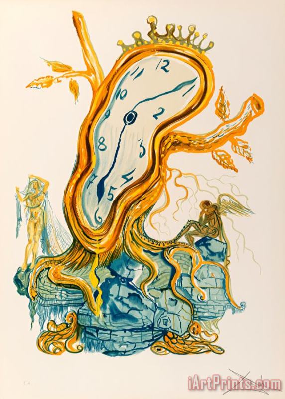 Stillness of Time, From Time, 1976 painting - Salvador Dali Stillness of Time, From Time, 1976 Art Print