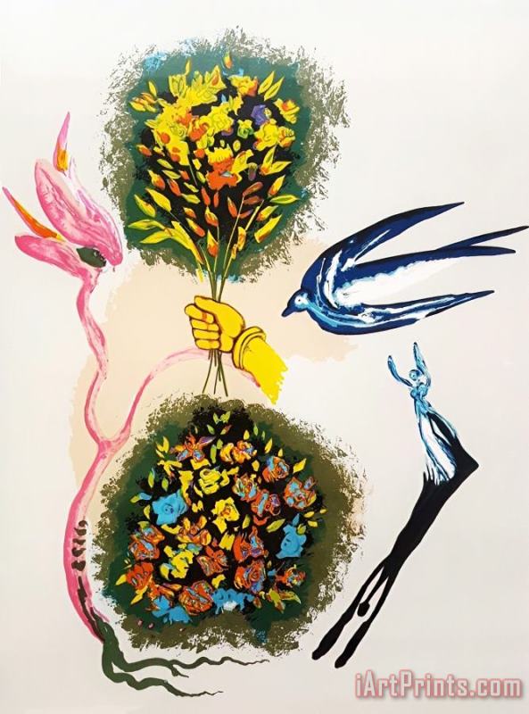 Salvador Dali The Dream (apparition of The Rose), 1978 Art Print