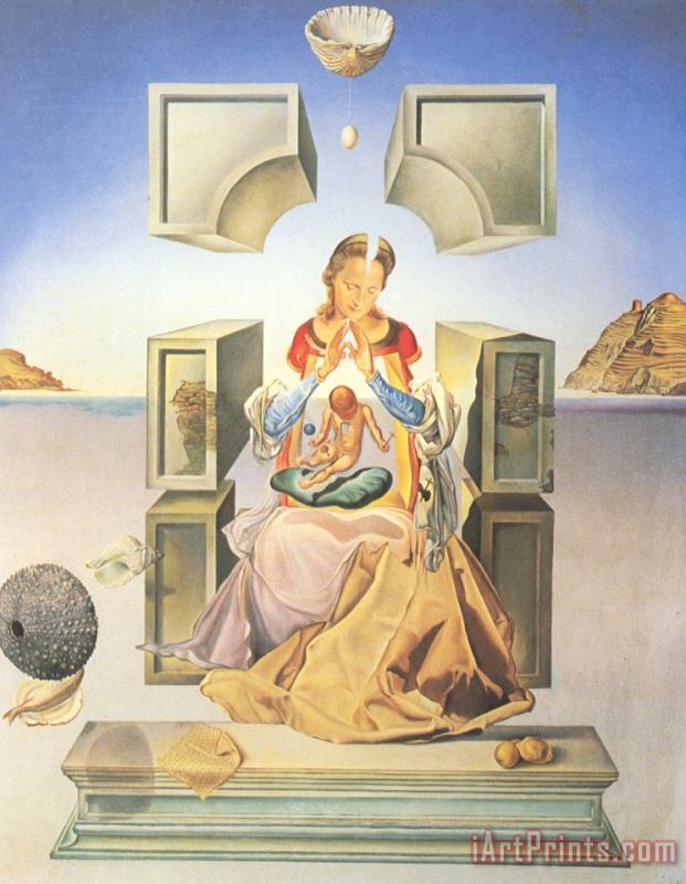 The First Study for The Madonna of Port Lligat painting - Salvador Dali The First Study for The Madonna of Port Lligat Art Print