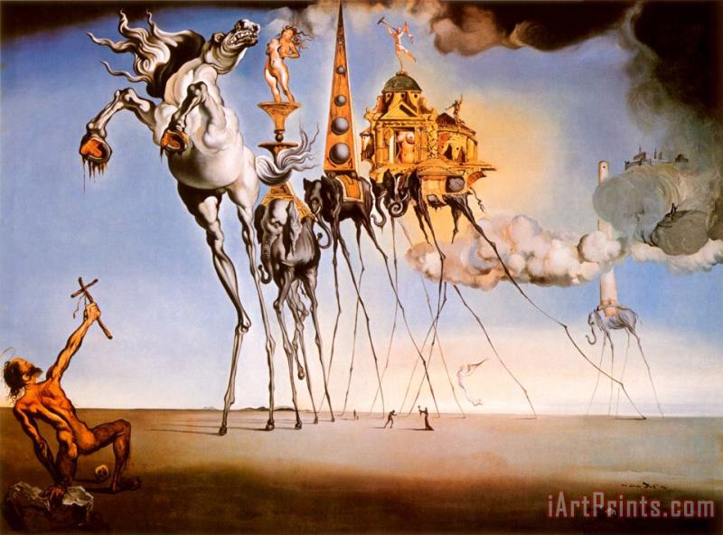 The Temptation of St Anthony C 1946 painting - Salvador Dali The Temptation of St Anthony C 1946 Art Print